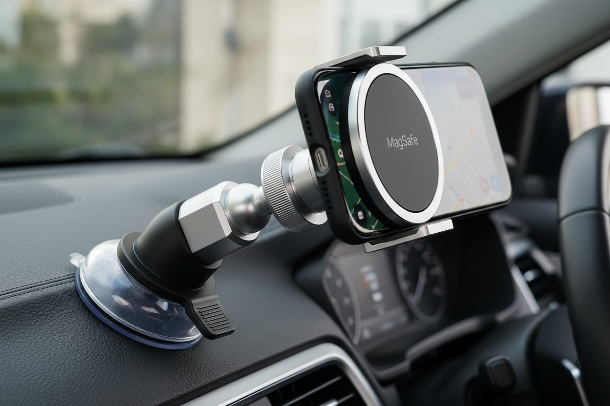 ANDERY Car Phone Holder for Magsafe [78+LBS Strongest Suction & 2400gf Magnetic] 360¡ã Adjustable Car Phone Mount