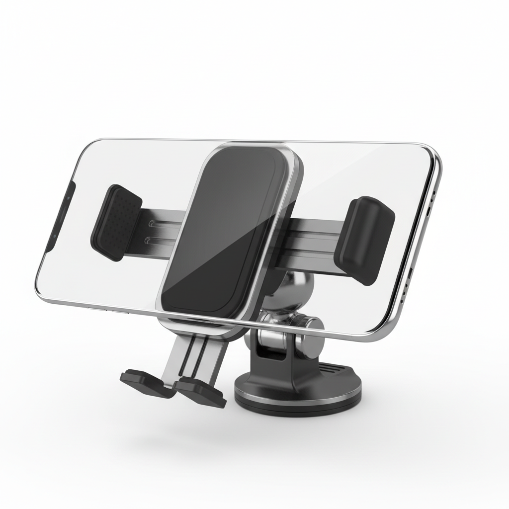 Bawyot Car Phone Holder Dashboard Phone Mount 360 Degree Rotation Multifunctional Clip Design Car Universal Phone Mount Compatible with 4-7 inch cellphones