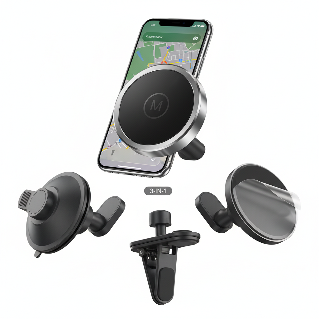 Coolpow for MagSafe Car Mount¡¾Windshield+Vent+Dash¡¿Magnetic Phone Holder for Car Phone Holder Mount Cell Phone Holders for Your Car Accessories Suction Phone Mount for Car Truck Stand for iPhone 17 16