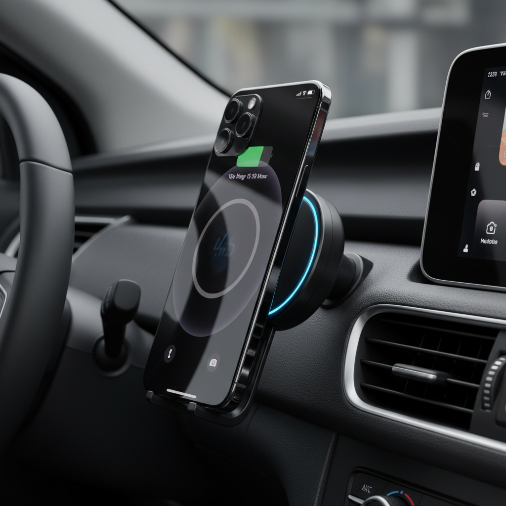 LISEN 15W MagSafe Car Mount Charger