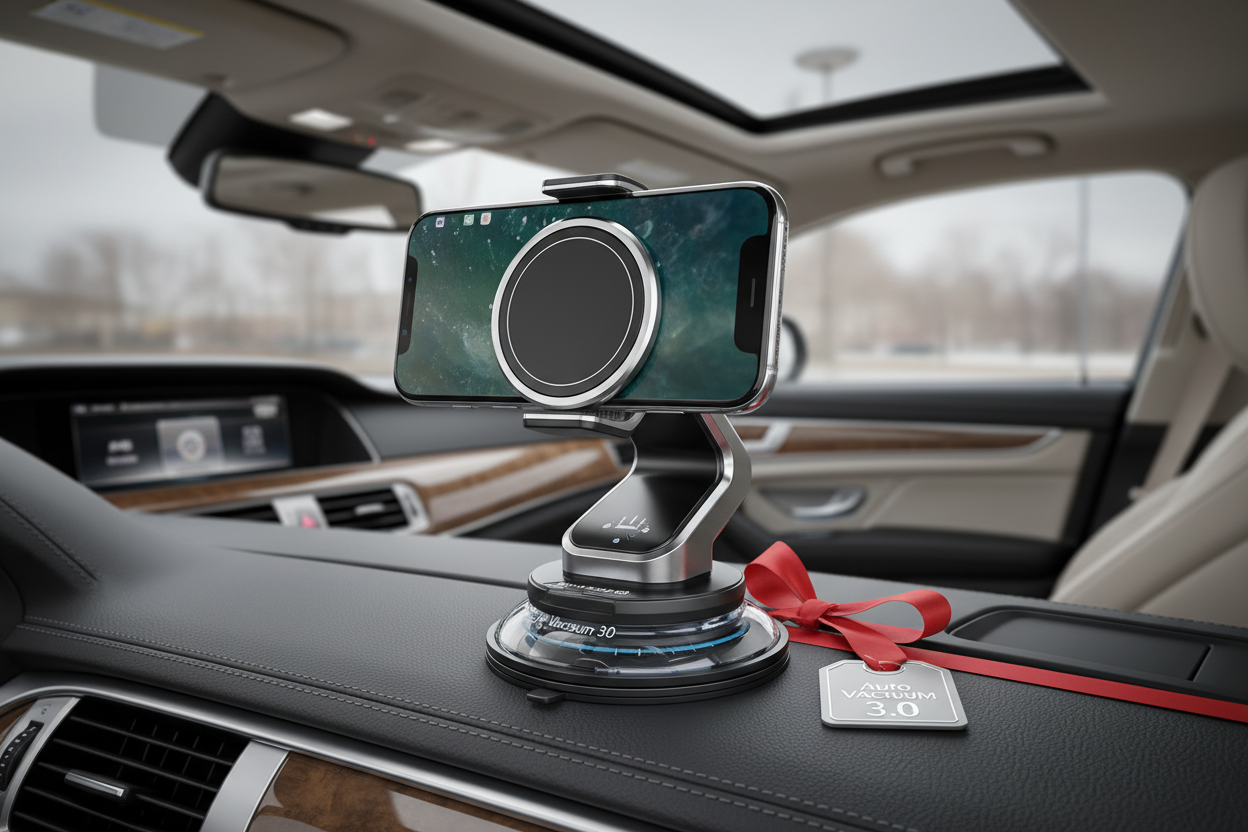 LISEN SuctionPro Phone Holder for Car¡¾Auto Vacuum 3.0¡¿ Vacuum Magnetic Phone Holder with Suction Cup Phone Mount Universal Car Accessories Gifts for Christmas for iPhone 17 Pro Max Air 16 15 14