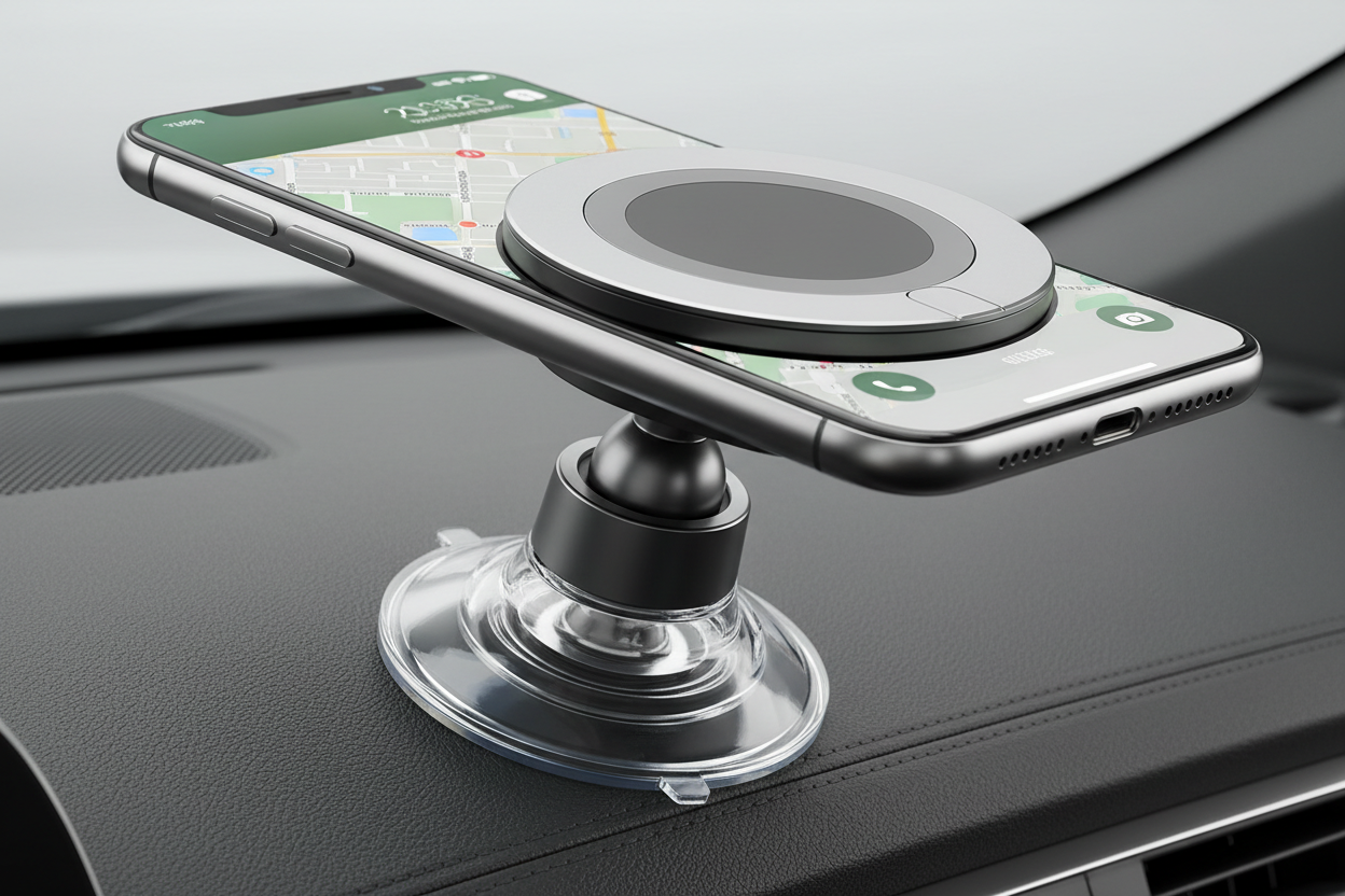 REOKILY 2026 Upgraded Vacuum Magnetic Car Phone Holder 360¡ã Reinforced 96LBS Ultra Suction Cup Phone Mount for MagSafe Cell Phone Holders for Your Car/Gym/Mirror Mount for iPhone & Android