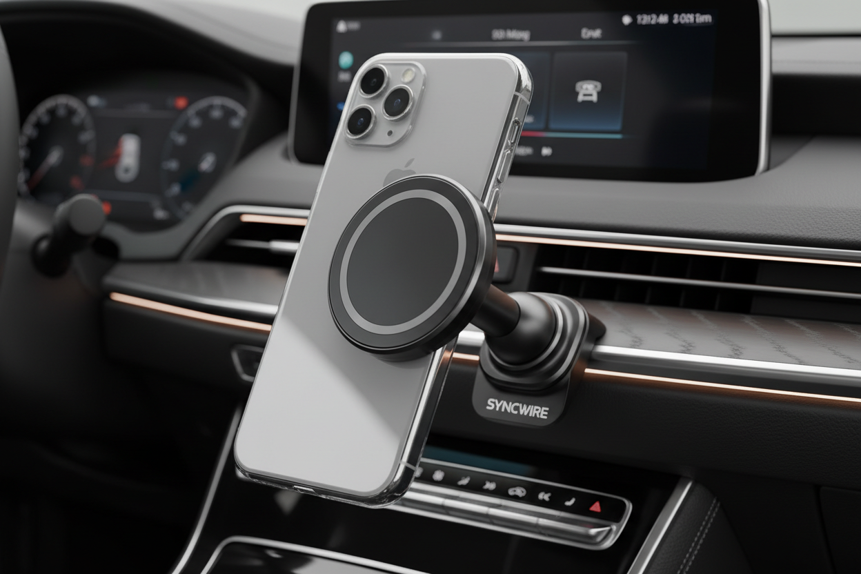 SYNCWIRE for MagSafe Car Mount - 360 Rotation Magnetic Phone Holder for Car Dashboard