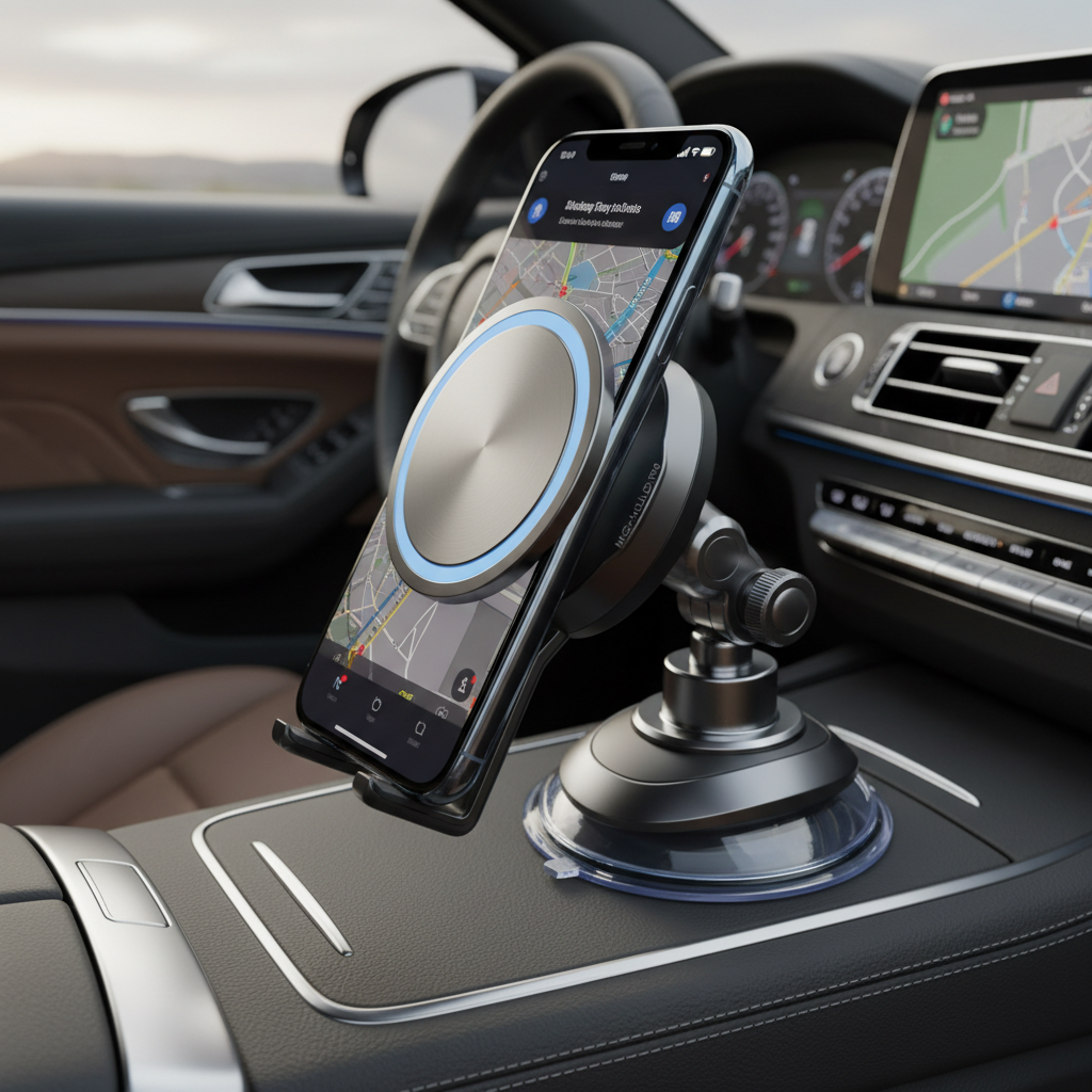 Vacuum Magnetic Car Phone Holder for Mag-Safe [89+LBS Suction & 3200gf Magnetic] 360¡ã Adjustable Ultra Suction Cup Phone Holders for Your Car