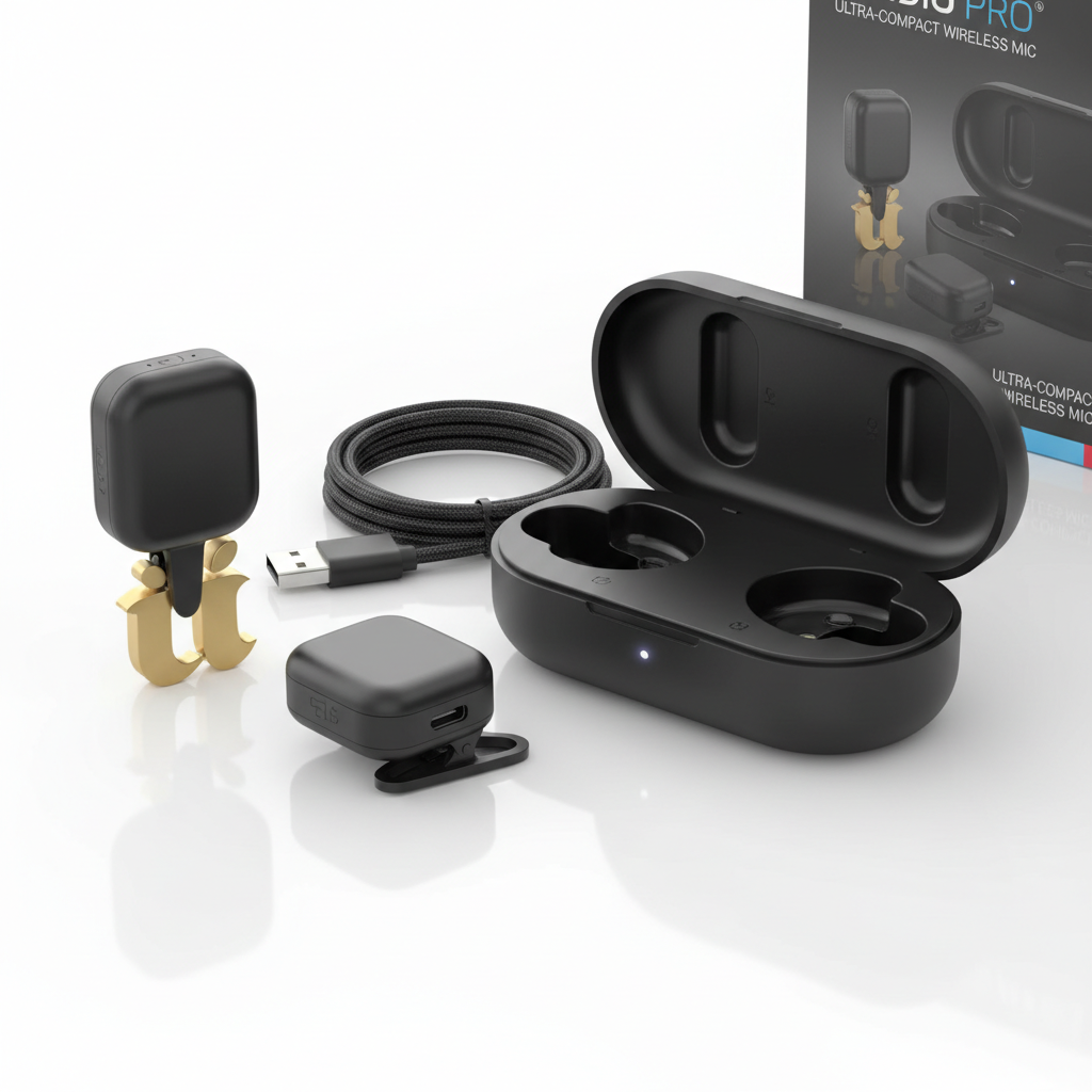 Wireless Mini Microphone for iPhone - 2 Pack Lavalier bluetooth Microphone for Video Recording