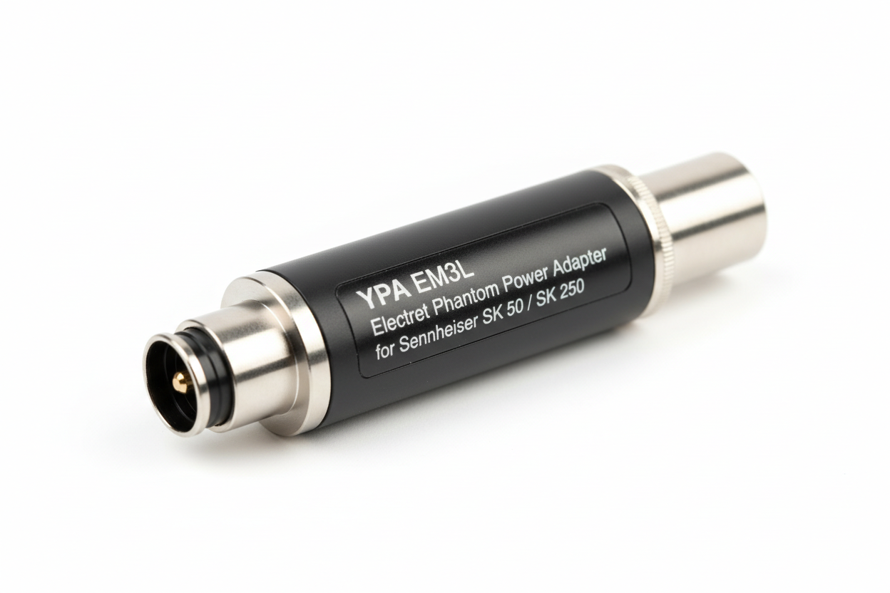YPA EM3L Electret Phantom Power Adapter for Sennheiser SK 50 and SK 250 Microphones (LM 3-pin to XLR)
